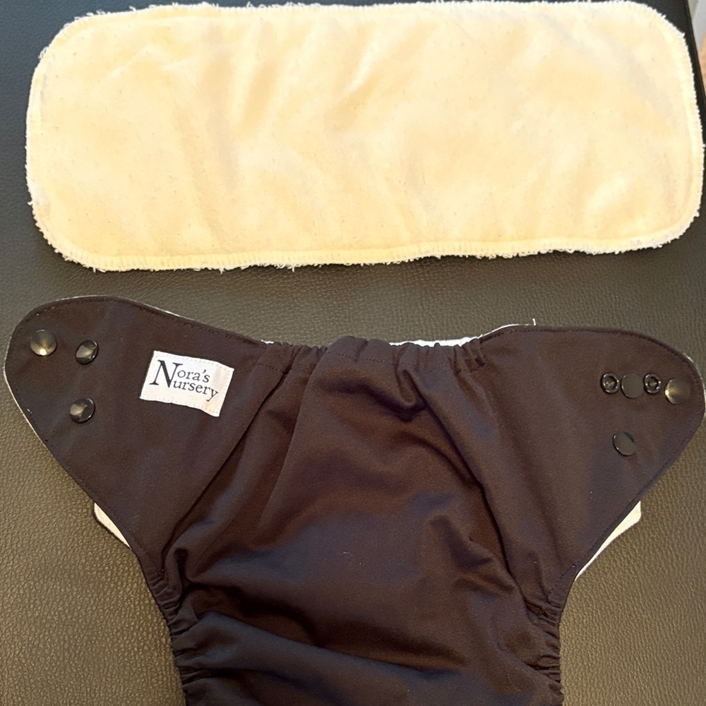 2/$15 Black Reusable Cloth Diaper Cover with Insert